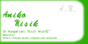 aniko misik business card